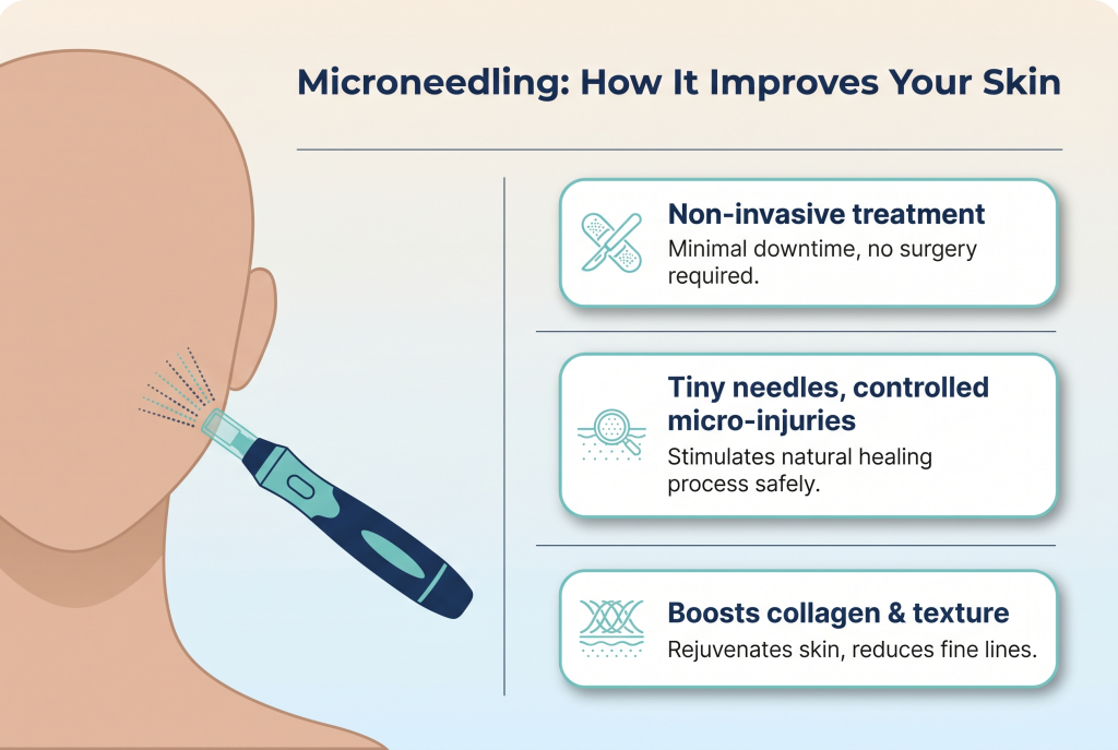 Microneedling pens rejuvenate skin by creating microscopic pricks that induce collagen production, improving texture and reducing wrinkles effectively.
