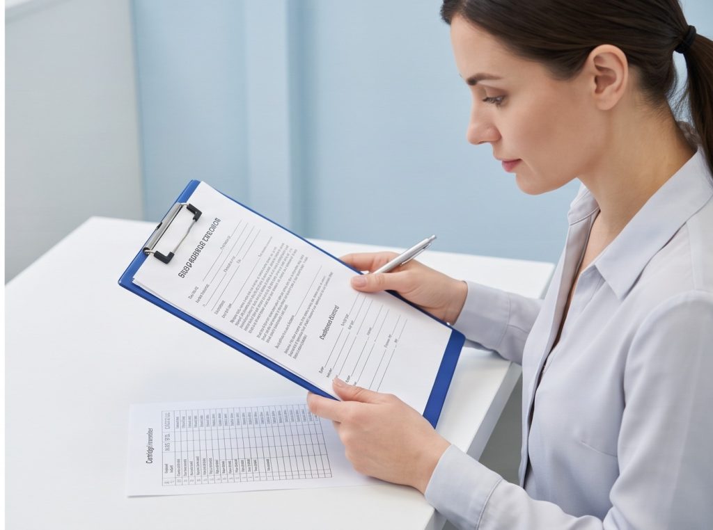 hair clinic planning consent records and cartridge inventory