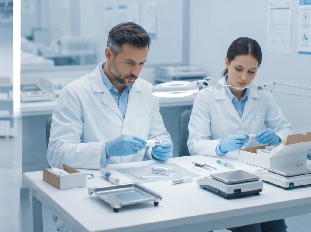 quality control inspection for bulk microneedling pens and cartridges